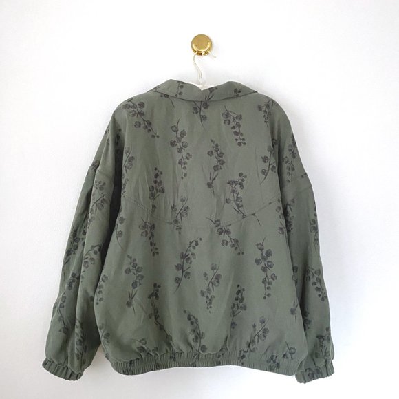 90s Deep Sage Botanical Oversized Coat - Picture 9 of 9